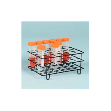 Bel-Art Bel-Art Poxygrid 50ml Centrifuge Tube Rack 198580001, For 25-30mm Tubes, 24 Places, Black 1/PK 19858-0001